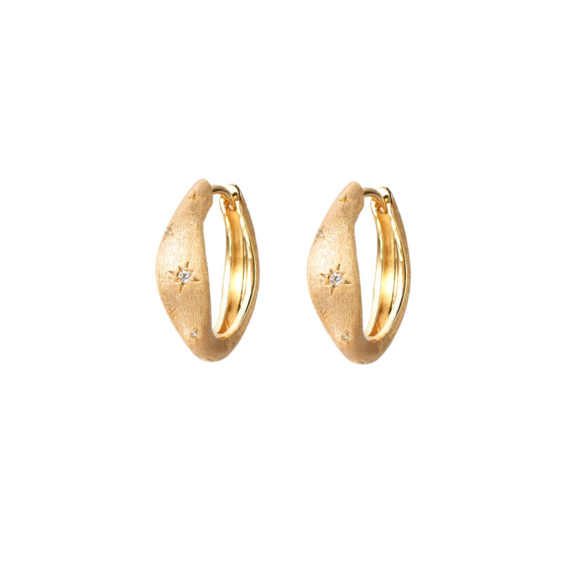 Frysta™ – Cold Style Brushed Earrings | 925 Sterling Silver | Gold-Plated Minimalist Elegance - Image 4