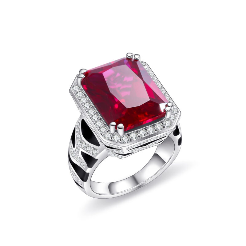 RoyalFang™ – Original Tiger Pattern Sapphire & Ruby Ring | 925 Sterling Silver | Unisex Statement Ring - Image 7
