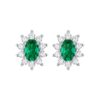 EmeraldDream™ – Cultured Emerald Oval Earrings | S925 Sterling Silver | Platinum Plated | 1 Carat Each
