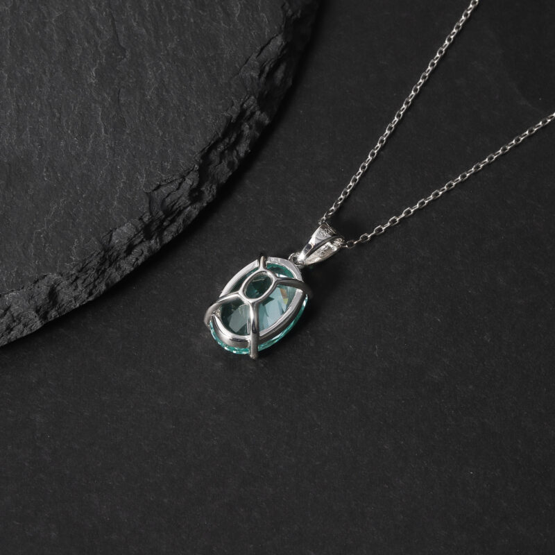 VerdiLuxe™ – Green Spinel Pendant Necklace | 925 Sterling Silver | Elegant Simplicity - Image 2
