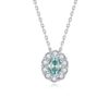 Lac Bleu™ – Paraiba Lake Blue Moissanite Pendant | S925 Sterling Silver 18K Gold-Plated Necklace