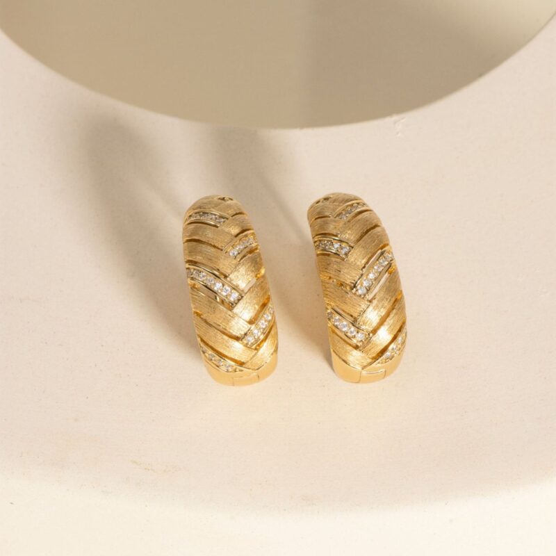 EternaWheat™ – Brushed Wheat Ear Braided Earrings | S925 Sterling Silver | Gold-Plated - Image 4