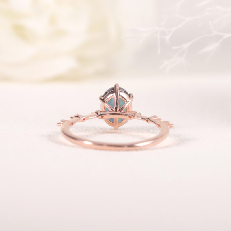 Lunelle™ – S925 Silver Alexandrite Ring | 6x8mm Oval Color-Changing Gem - Image 3