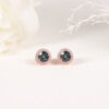 LumiTwist™ – Rose Gold Alexandrite Earrings | S925 Sterling Silver | Dual-Wear Design | 5mm Gemstones