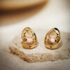 GoldenEgg™ – Retro Chic Small Egg Ear Clips | S925 Sterling Silver