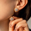 RaffiaLux™ – Brushed Raffia Braided Earrings | S925 Sterling Silver Gold Plated