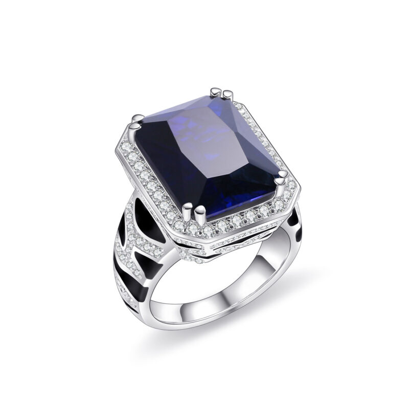 RoyalFang™ – Original Tiger Pattern Sapphire & Ruby Ring | 925 Sterling Silver | Unisex Statement Ring - Image 5